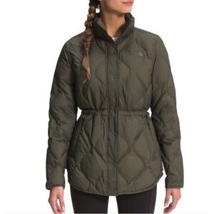 THE NORTH FACE Olive Quilted Down Jacket